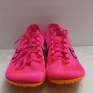 Nike Zoom Mamba V6 Track & Field size 13 women's pink and orange sneaker.